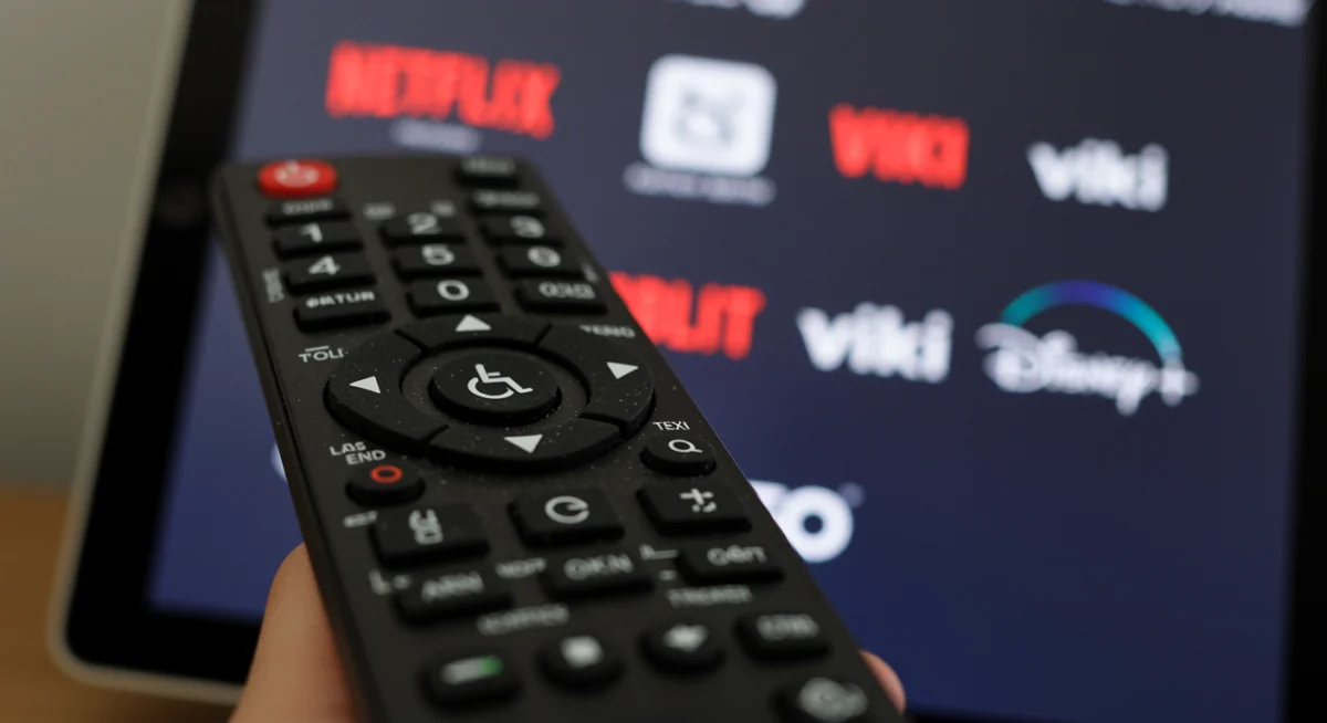 Accessibility features on a TV remote for streaming services