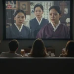 American viewers engrossed in a Korean drama, understanding cultural nuances