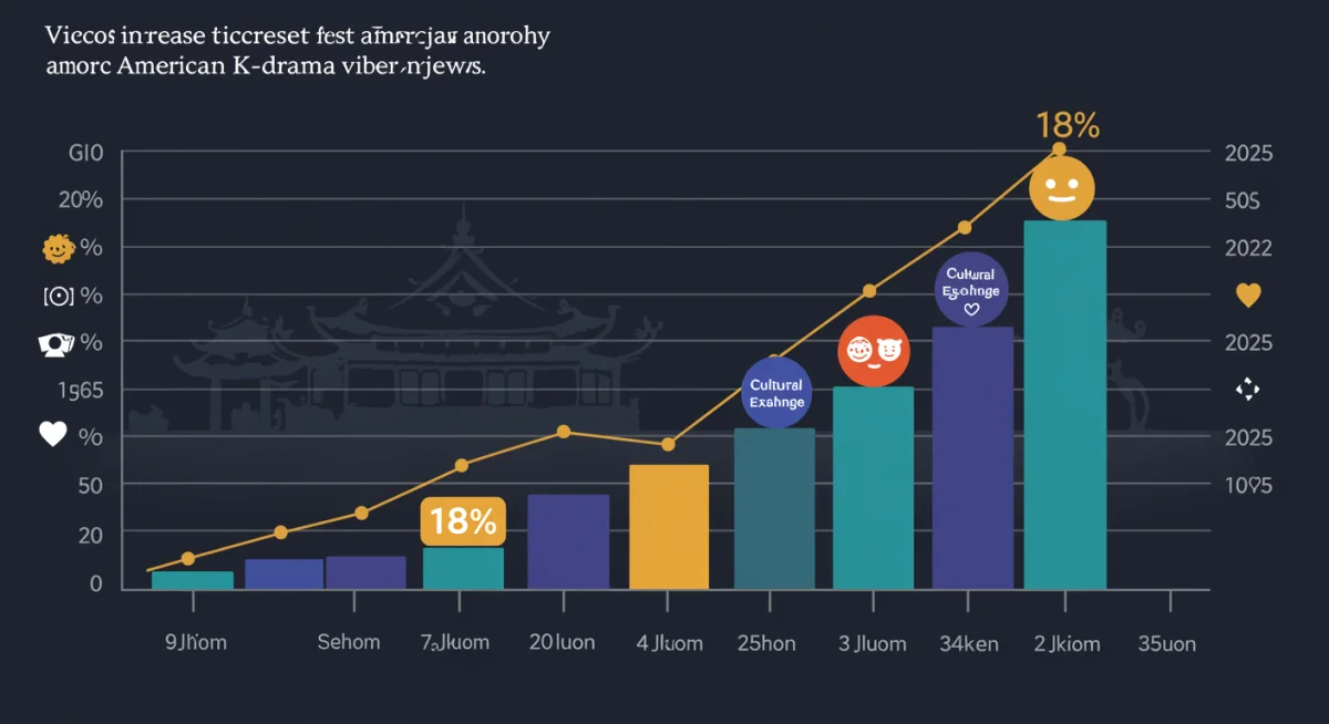 Graph showing 18% increase in American viewer empathy due to K-dramas by 2025