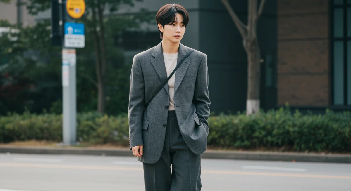 K-Drama character demonstrating oversized blazer trend