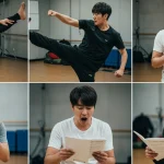 KDrama actors intensely training for a 6-month filming schedule in 2025, showcasing physical and emotional preparation.