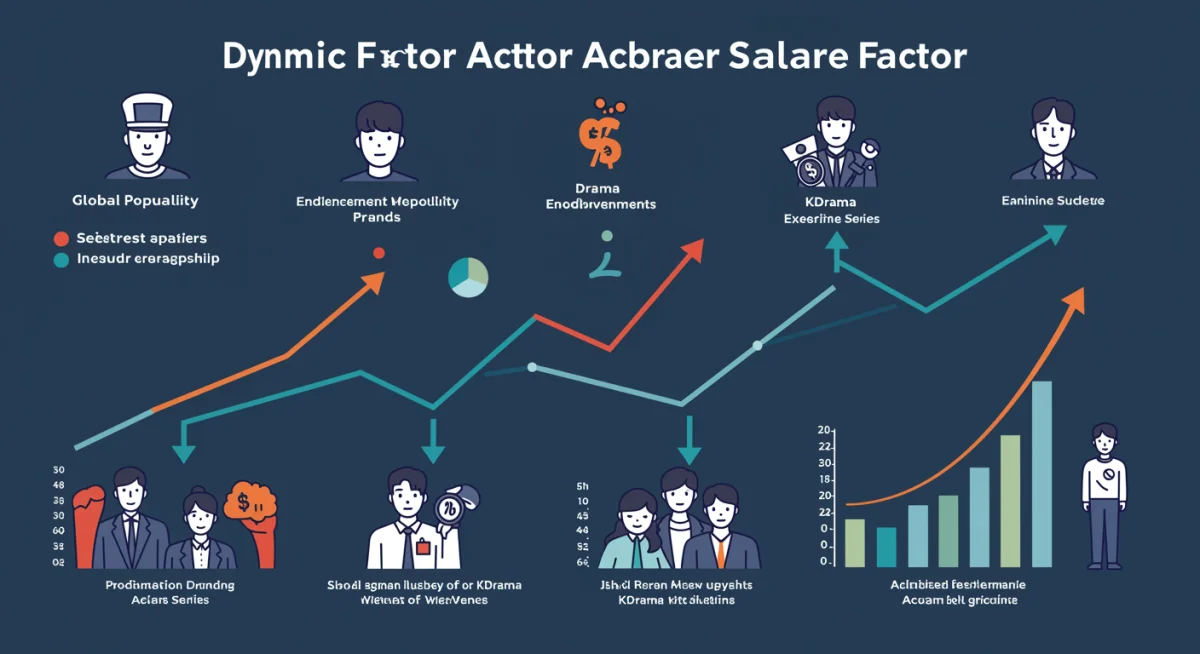 Infographic detailing factors influencing KDrama actor earnings and global reach
