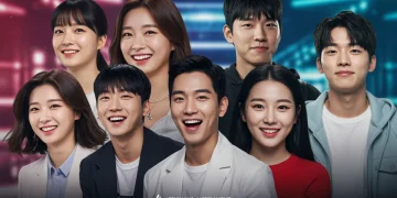 Collage of young, successful Korean actors and actresses symbolizing rising KDrama stars