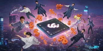 K-Drama Streaming US 2026: Save 15% on Subscriptions Futuristic K-drama streaming interface with characters and savings symbols for 2026 US fans.