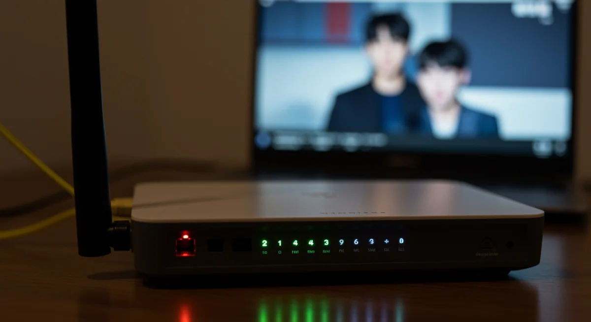 High-speed internet router ensuring robust connectivity for K-Drama 4K streaming