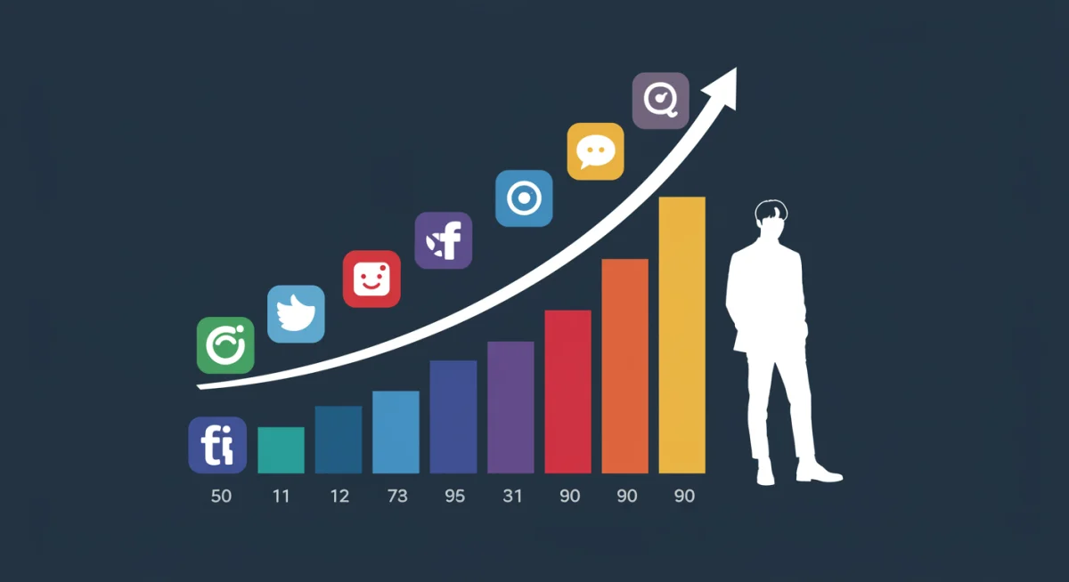 Infographic depicting K-drama social media follower growth trends